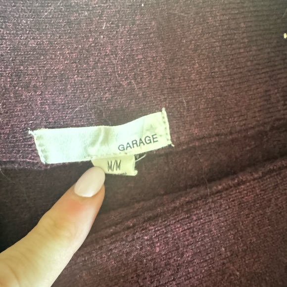 Garage Burgundy Knit Mini Skirt - Picture 2 of 2